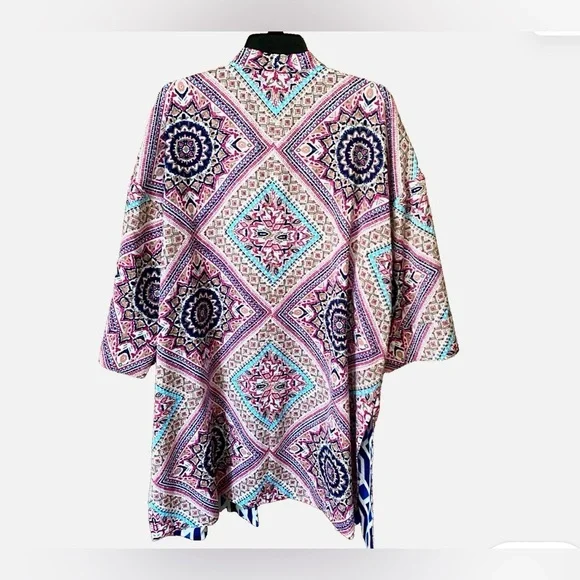 Chico’s Reversible Mykonos Kimono Jacket Topper NWOT Size 3 - Picture 2 of 6